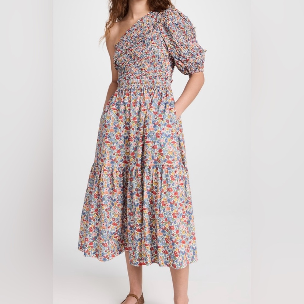 Sea New York Multicolor Floral One-Shoulder Dress